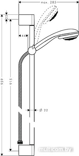 Душевой гарнитур Hansgrohe Crometta 85 Multi (27766000)