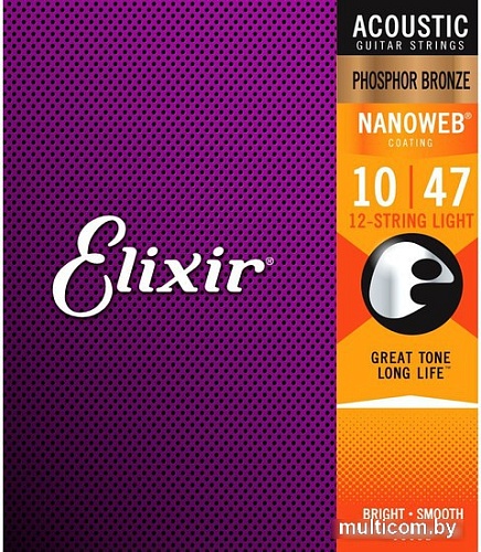 Струны для гитары Elixir Strings 16152 10-47