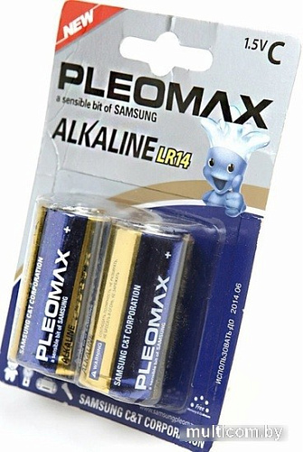 Элементы питания Pleomax LR14 BL-2