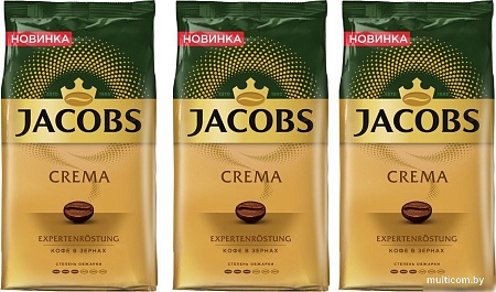 Кофе Jacobs Crema зерновой 3x1кг