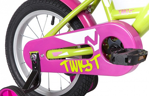 Детский велосипед Novatrack Twist New 14 141TWIST.GNP20 (зеленый/розовый)