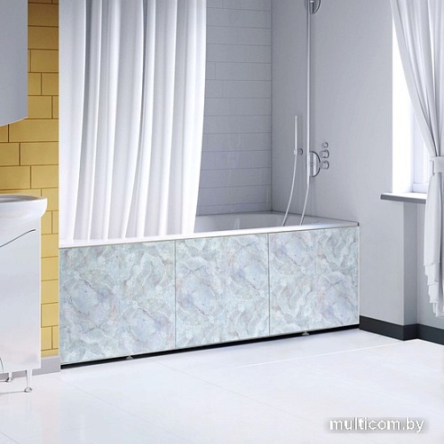 Фронтальный экран под ванну Comfort Alumin Плитка голубая 1.2