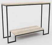 Консольный стол Hype Mebel Голд 100x35 (черный/древесина белая)