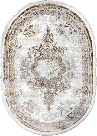 Прикроватный коврик Safyun Liparis LP362-CREAM-BROWN-OVAL (0.8x1.5)