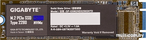 SSD Gigabyte M.2 PCIe SSD 256GB GP-GSM2NE8256GNTD