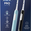 Комплект зубных щеток Oral-B Pro Series 1 D305.523.3H (2 шт, черный/бирюзовый)