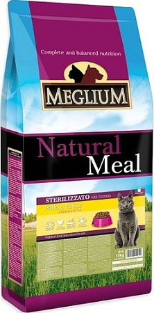 Сухой корм для кошек Meglium Cat Neutered Chicken & Beef & Fish 15 кг