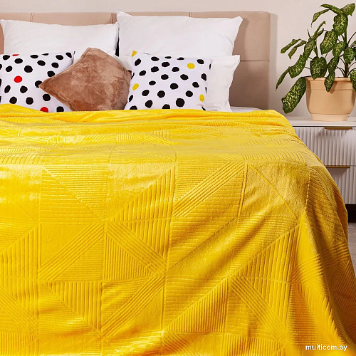 Плед Casa Conforte Aspen 200x220 6155413 (желтый)