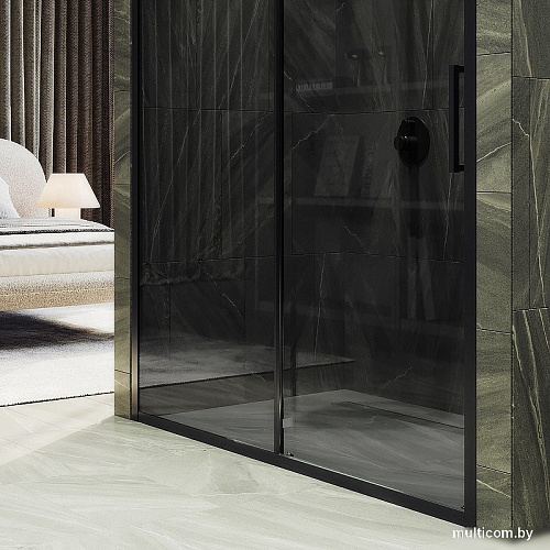 Душевая дверь MaybahGlass 195x150 MGD-1285-6 (графит/черный)