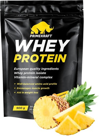 Протеин Prime Kraft Whey Protein с витаминами и минералами (900г, ананасовый фреш)