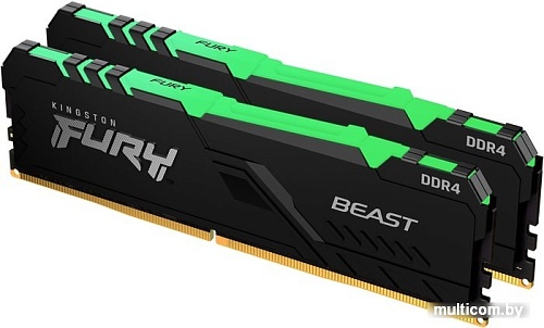 Оперативная память Kingston FURY Beast RGB 2x8GB DDR4 PC4-24000 KF430C15BBAK2/16