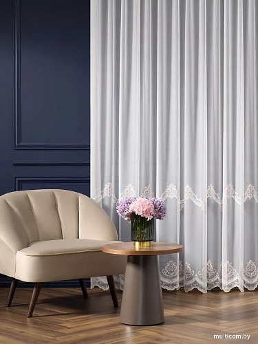 Тюль Arya Melani 300x250 8001885869784 (белый/розовый)