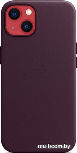 Чехол для телефона Apple MagSafe Leather Case для iPhone 13 (темная вишня)