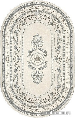 Ковер для жилой комнаты Bossan Rome 1754A-KGRI-BEJ-OVAL 160x230