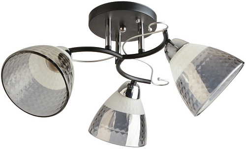 Люстра средней высоты Mirastyle BL-8224/3 BK+CR