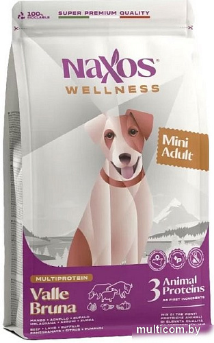 Сухой корм для собак Adragna Naxos Mini Adult говядина, буйвол, ягненок 500 г