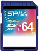 Карта памяти Silicon-Power SDXC Superior UHS-1 (Class 10) 64 GB (SP064GBSDXCU1V10)