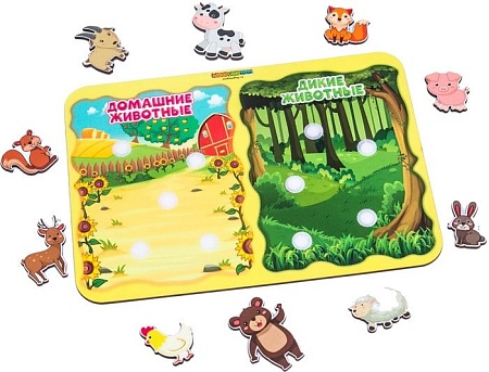Сортер WoodLand Toys Какая разница? Домашние и дикие животные 117205