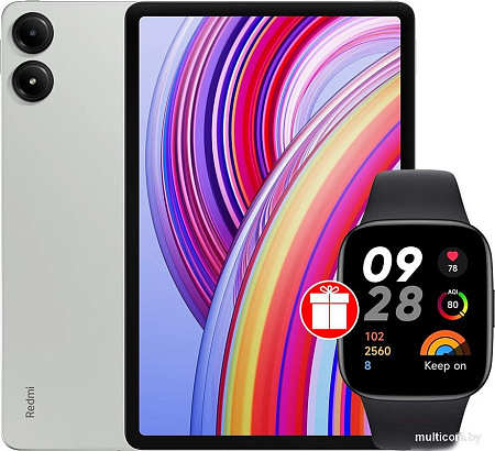 Планшет Xiaomi Redmi Pad Pro 6GB/128GB международная версия (мятный) + умные часы Xiaomi Redmi Watch 3 Active (черный) по акции