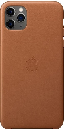 Чехол Apple Leather Case для iPhone 11 Pro Max (золотисто-коричневый)