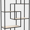 Стеллаж Hype Mebel Зиг-Заг-2 120x200 (черный/древесина белая)