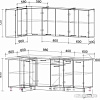 Угловая кухня Интерлиния Мила Лайт 1.2x2.0 (дуб золотой)