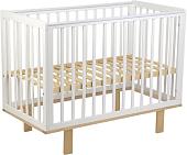 Классическая детская кроватка Polini Kids Simple 340 (белый/натуральный)