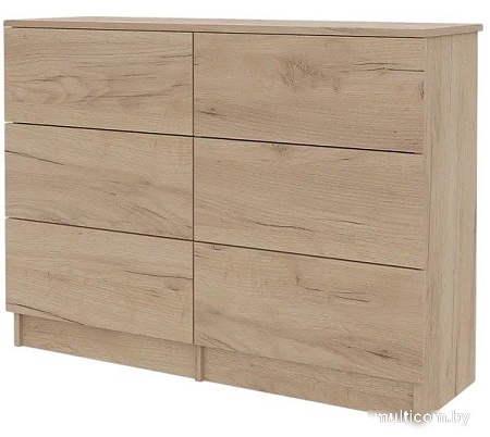 Комод Горизонт Нео 1050 6 ящиков (дуб золотой крафт)