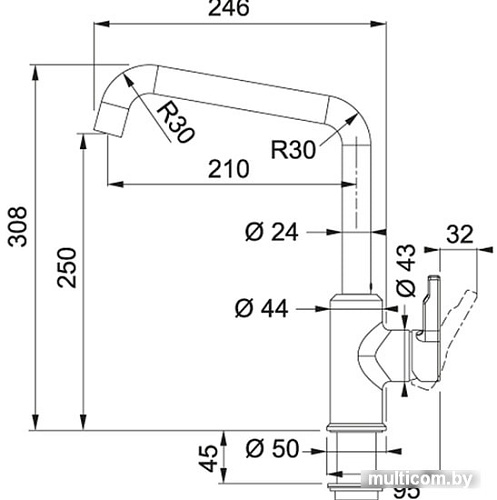 Смеситель Franke Urban 115.0595.064 (бежевый)