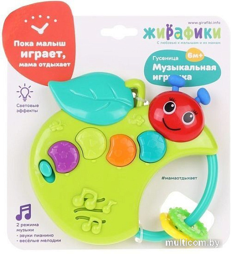 Интерактивная игрушка Жирафики Гусеница 939848