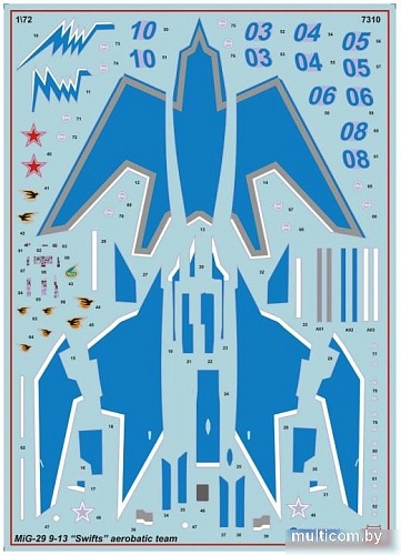 Сборная модель Звезда Самолет Миг-29 авиагруппа Стрижи 7310П