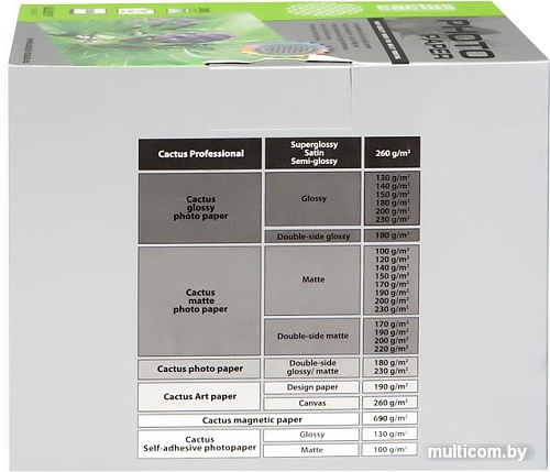 Фотобумага CACTUS Глянцевая 10x15 200 г/кв.м. 500 листов(CS-GA6200500)