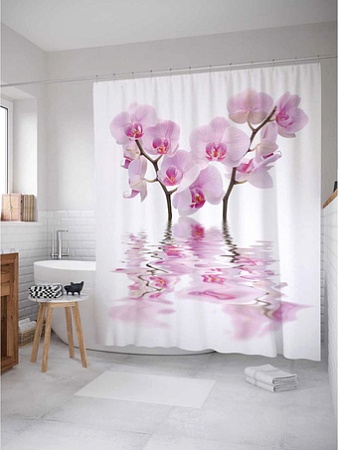 Шторка-занавеска для ванны JoyArty Плавучие цветы sc_17601
