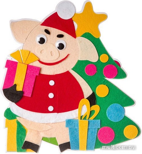 Набор для создания поделок/игрушек Bondibon Новогодний коллаж. Свинья ВВ3076