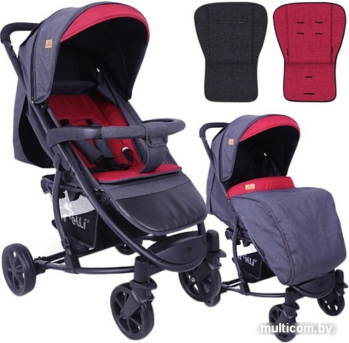 Коляска прогулочная «книга» Lorelli S300 2019 (красный)