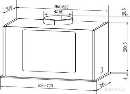 Кухонная вытяжка Faber Aria WH 72 305.0702.960