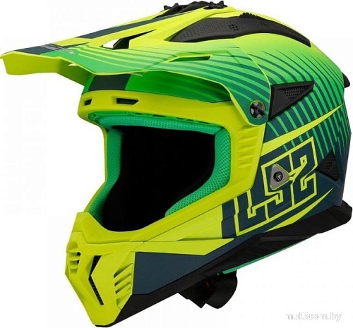 Мотошлем LS2 MX708 Fast II Duck (2XL, Green H-V Yellow)