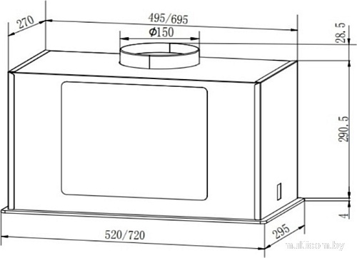 Кухонная вытяжка Faber Aria WH 72 305.0702.960