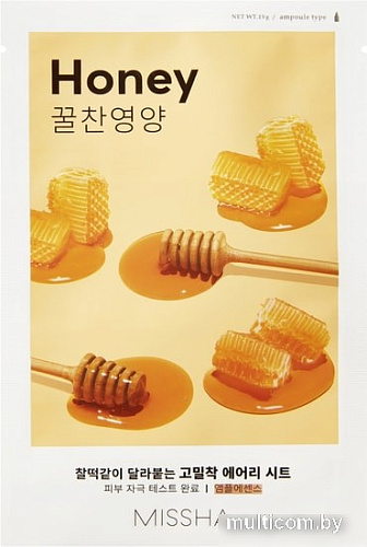 Косметика по уходу за лицом Missha Маска для лица Airy Fit Sheet Mask Honey 19 г