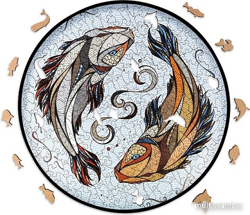 Сборная модель Eco-Wood-Art «КАРПЫ КОИ» L