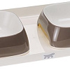 Миски на подставке Ferplast Glam Tray Small (коричневый)