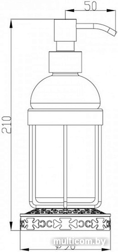 Дозатор для жидкого мыла ZorG AZR 25 BR (бронзовый)