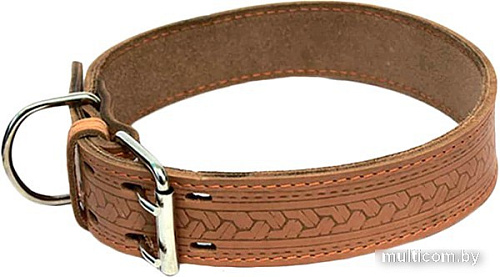 Ошейник Каскад Classic с накаткой 35 мм 50-64 см 00335081 (коричневый)