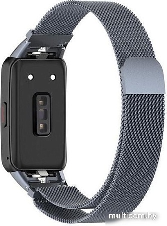 Браслет Rumi Milanese loop металлический для Huawei Band 6 / Honor Band 6 (серый)