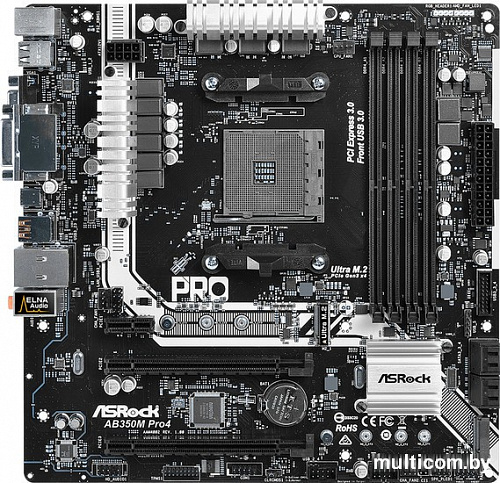 Материнская плата ASRock AB350M Pro4