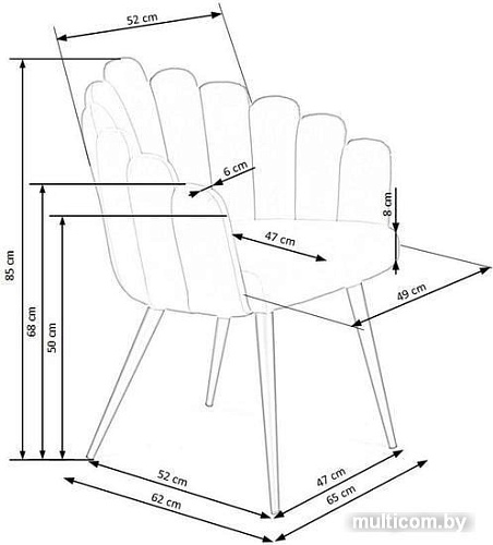 Стул с подлокотниками Halmar K410 (темно-зеленый)
