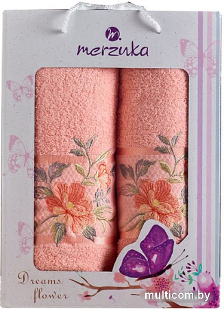 Набор полотенец Merzuka 50x90/70x140 10678 (2 шт, оранжевый)