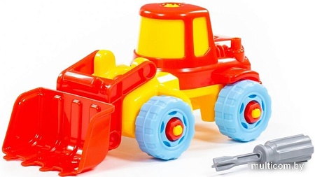Конструктор Полесье 77103 Погрузчик (красный)