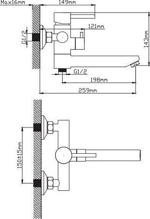 Смеситель Diadonna Д234-22S