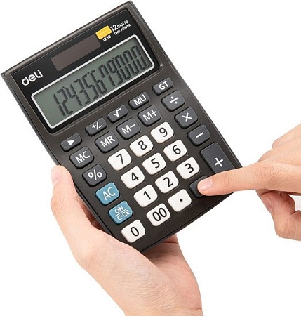 Бухгалтерский калькулятор Deli E1238black